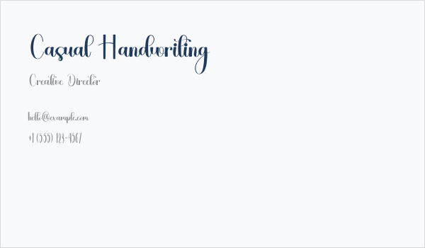 Casual Handwriting Business Card