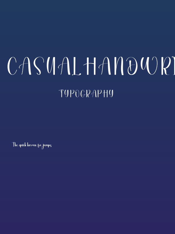 Casual Handwriting Poster