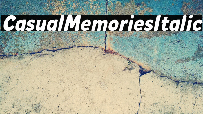 Casual Memories Italic Example 1