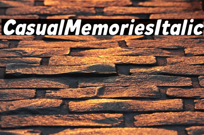 Casual Memories Italic Example 3