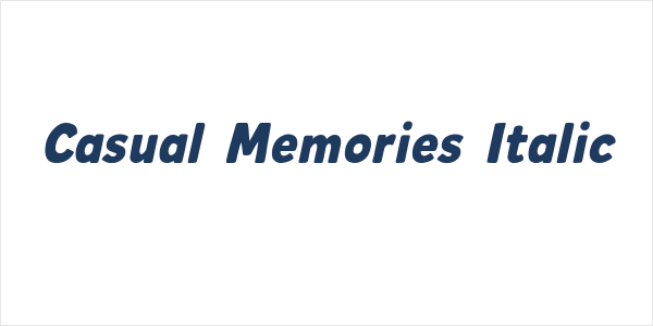 Casual Memories Italic Logo