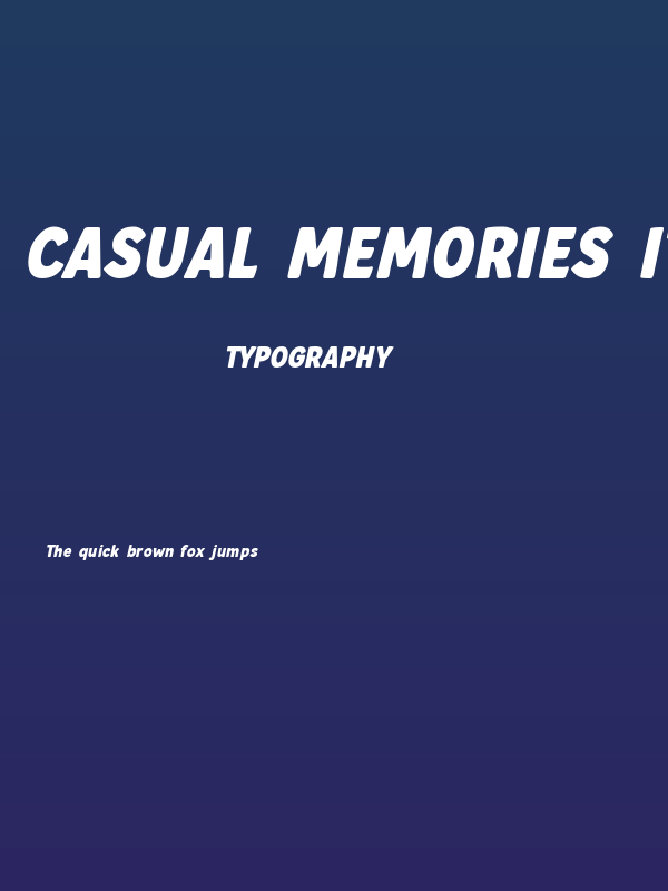Casual Memories Italic Poster
