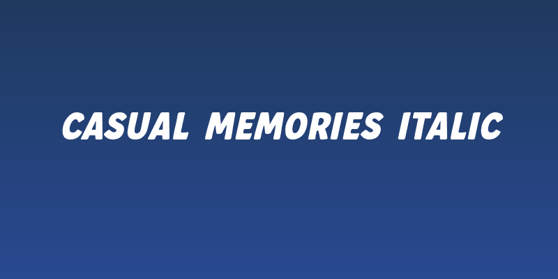 Casual Memories Italic Social Header