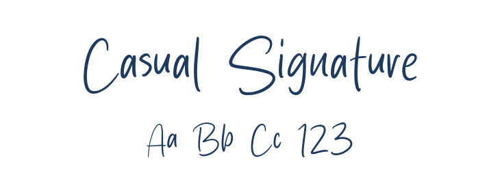 Casual Signature Font Preview