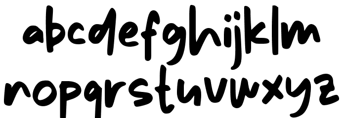 Casual Sketchy Font LOWERCASE