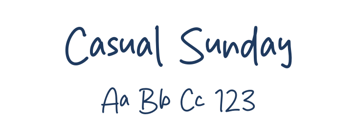 Casual Sunday Font Preview