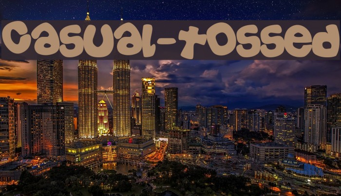 Casual-Tossed Font examples