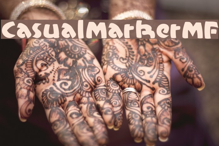 CasualMarkerMF Font examples