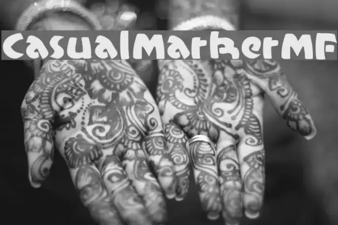 CasualMarkerMF Font examples