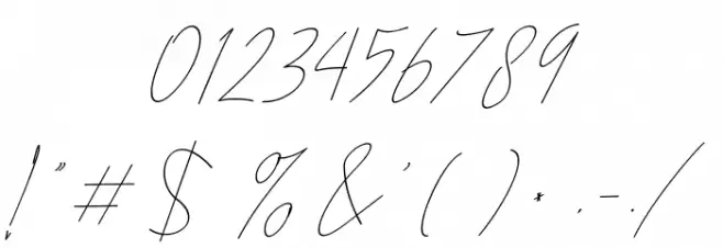 CasualScript Font OTHER CHARS