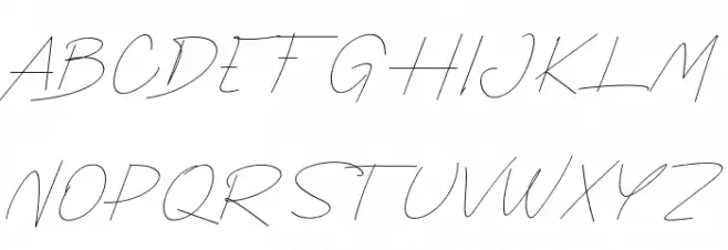 CasualScript फ़ॉन्ट अपरकेस