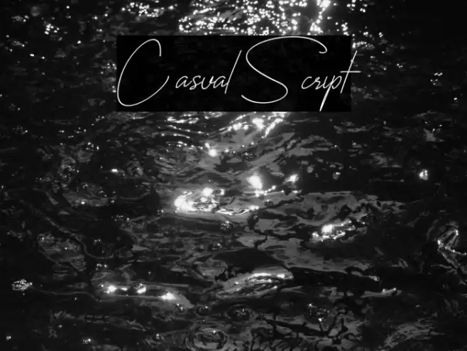 CasualScript Font examples