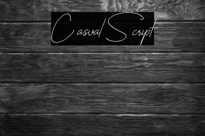 CasualScript Font examples