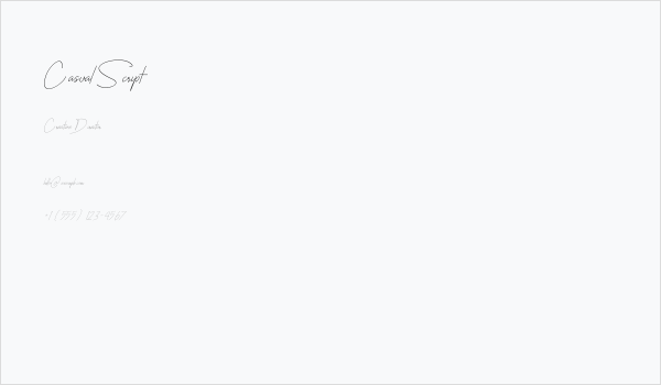 CasualScript Business Card