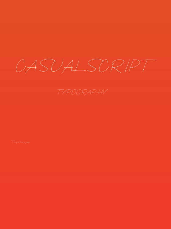 CasualScript Poster