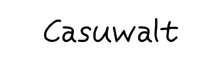 Casuwalt  Frei Schriftart Herunterladen