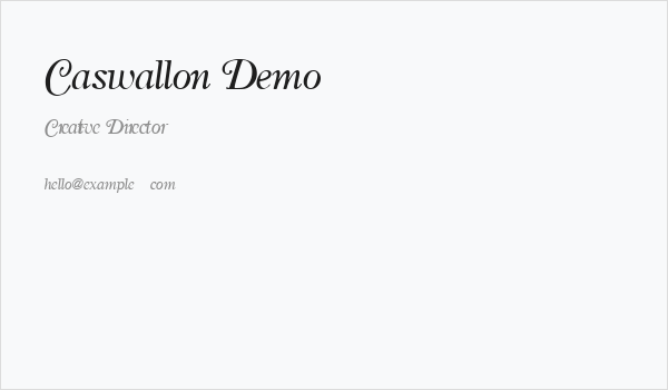 Caswallon Demo Business Card
