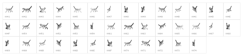 Cat 3D Regular Character Map