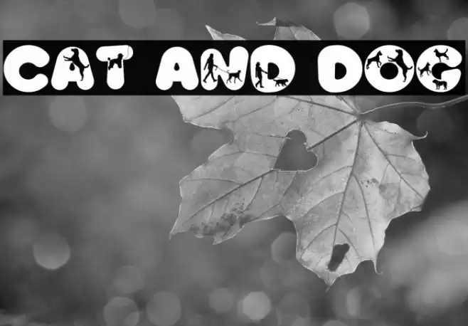 Cat And Dog Font examples