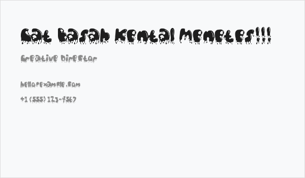 Cat Basah Kental Menetes!!! Business Card