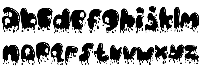 Cat Basah Kental Menetes!!! Font LOWERCASE