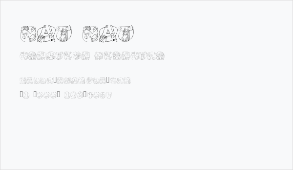 Cat Cat Business Card