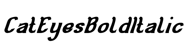Cat Eyes Bold Italic  font caratteri gratis