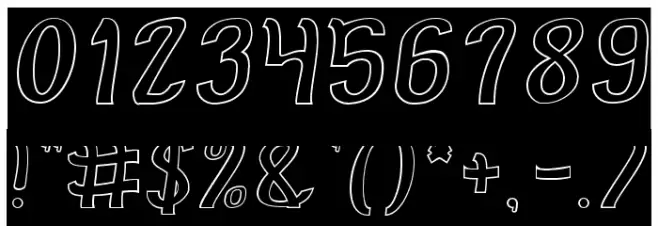 Cat Eyes-Hollow-Inverse Font OTHER CHARS