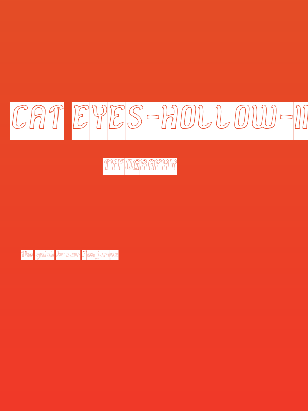 Cat Eyes-Hollow-Inverse Poster