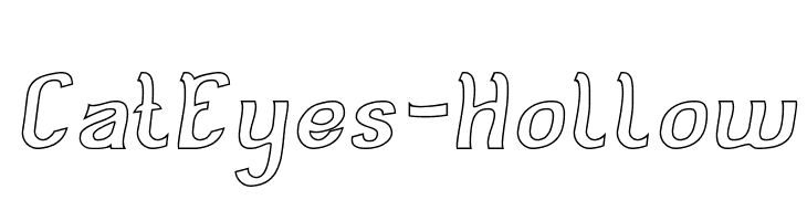 Cat Eyes-Hollow  Frei Schriftart Herunterladen