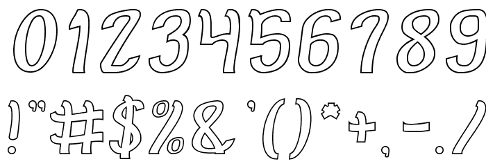 Cat Eyes-Hollow Font OTHER CHARS