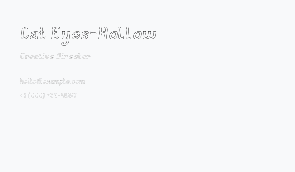 Cat Eyes-Hollow Business Card