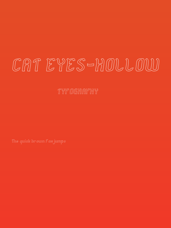 Cat Eyes-Hollow Poster
