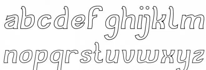 Cat Eyes-Hollow फ़ॉन्ट लोअरकेस