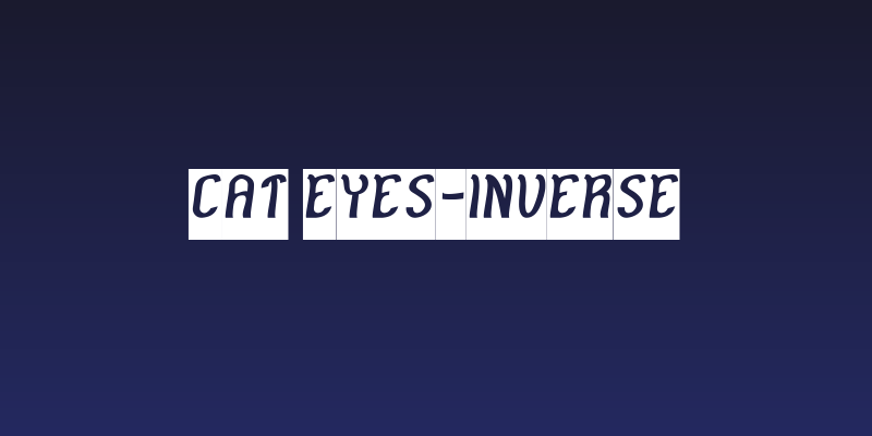 Cat Eyes-Inverse Social Header