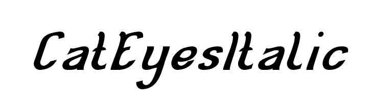 Cat Eyes Italic  フリーフォントのダウンロード