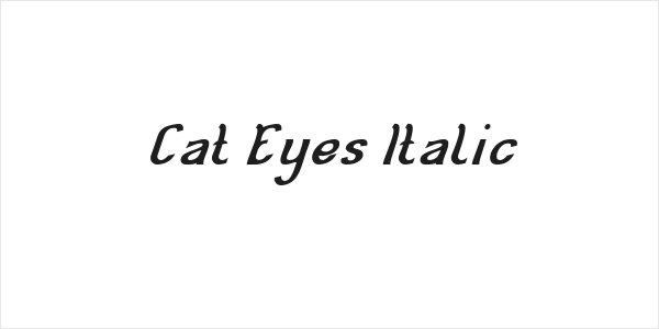 Cat Eyes Italic Logo