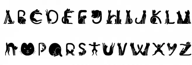 Cat Font フォント 大文字