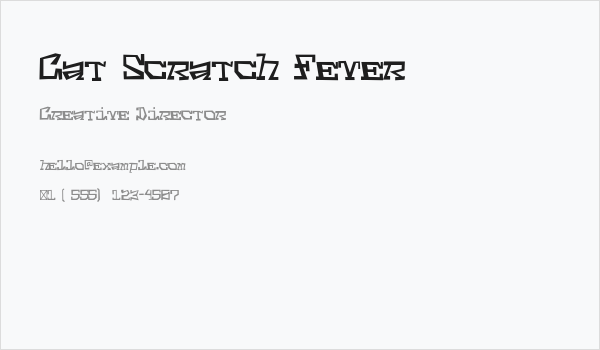 Cat Scratch Fever Business Card