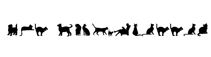 Cat Silhouettes  Скачать бесплатные шрифты