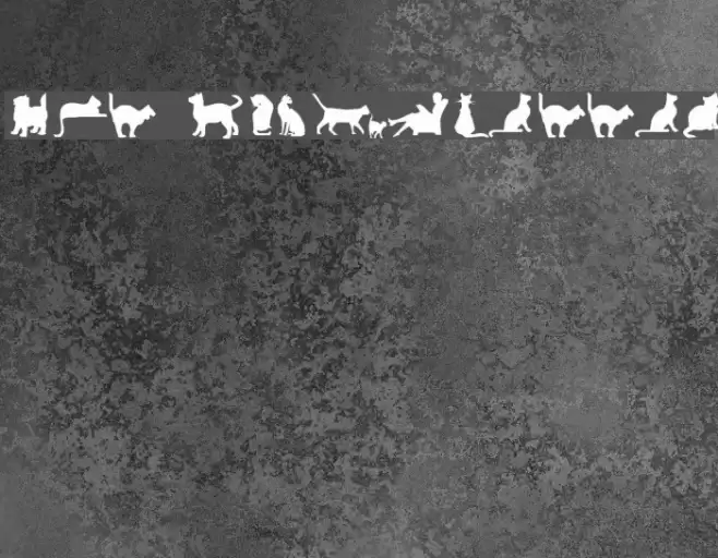 Cat Silhouettes Font examples
