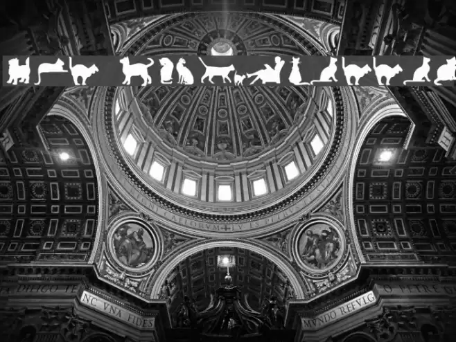 Cat Silhouettes Font examples