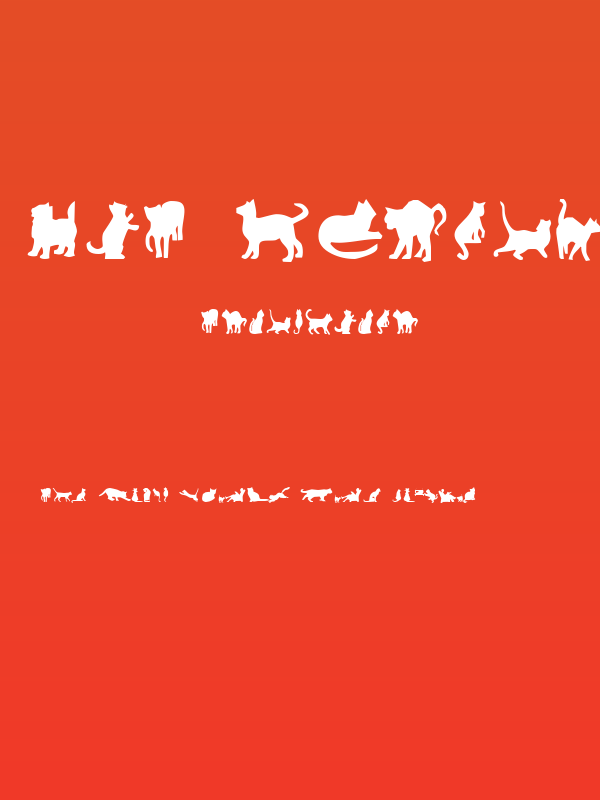 Cat Silhouettes Poster