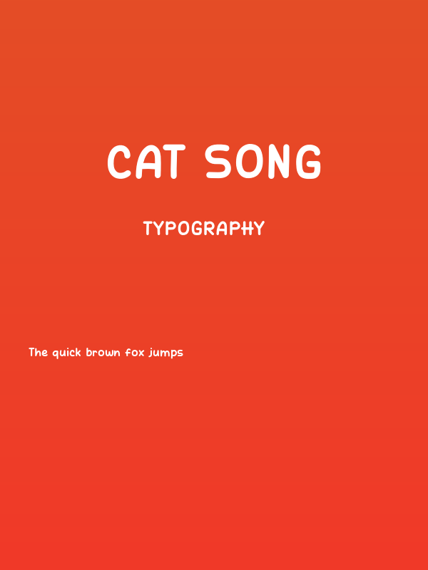 Cat Song Poster