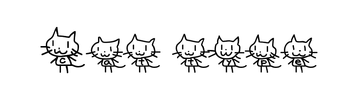 Cat type Font
