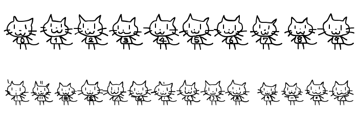 Cat type Font OTHER CHARS