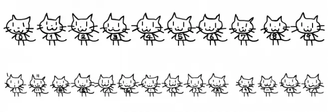 Cat type Font OTHER CHARS