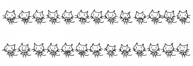 Cat type Schriftart Groß
