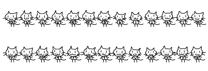 Cat type Font LOWERCASE