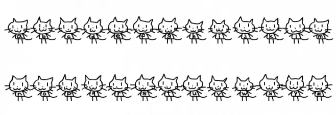 Cat type Font LOWERCASE